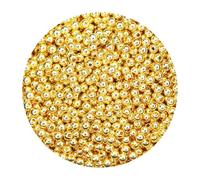 1500 Pezzi Di Perline Rotonde Lisce Distanziatori Dorati Perline A Sfera Sciolte 4 Mm, perline dorate, perline da infilare per bracciali, collane, orecchini, fai da te