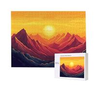 1500 Pezzi di Puzzle, Montagne del tramonto1500 Pezzi di Puzzle per Adulti, Regalo di Anniversario e Natale, Decorazione Della Casa, Prevenzione Della Degenerazione Cerebrale Negli Anziani v-853