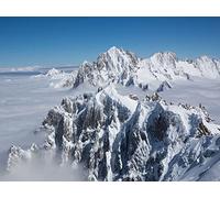 1500 Pezzi Jigsaw Puzzle,Adatto per la Decorazione di Natale - Nuvole sulla vetta della montagna 87x57cm