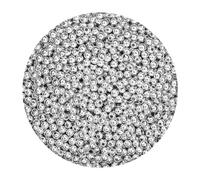 1500 pezzi Perle d'argento, perle per collane fai da te, perline collane, perline argento, 4 mm, rotonde da infilare, mini perline braccialetti fai da te, collana gioielli fai da te, artigianato