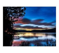 1500 Pezzi Puzzle Giochi Rilassamento e Intelligence-Crepuscolo,lago,molo 87x57cm