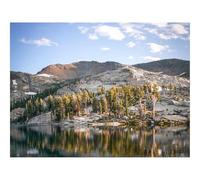 1500 Pezzi Puzzle Giochi Rilassamento e Intelligence-Rocce,Lago,Alberi,Riflesso,Nuvole,Pietra 87x57cm