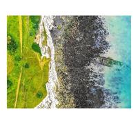 1500 Pezzi Puzzle per Gioco Familiare-Costa,acqua,vista aerea 87x57cm