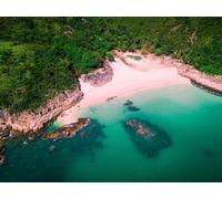 1500 Pezzi Puzzle,Puzzle Giochi Rilassamento e Intelligence - Vista aerea della spiaggia dell'isola 87x57cm