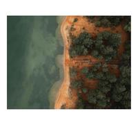 1500 Pezzi Puzzle,Regalo per Amore e Amico-Costa,vista aerea,alberi 87x57cm