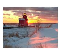 1500 Pezzi Puzzle,Regalo per Amore e Amico-Faro,struttura,mare 87x57cm