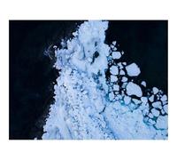 1500 Pezzi Puzzle,Regalo per Amore e Amico-Ghiacciaio,frammenti,oceano,vista aerea 87x57cm