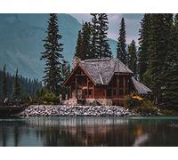 1500Pcs Puzzle Jigsaw Puzzles per Adulti Bambini Adolescenti Relax Regali - Casa lago armonia 87x57cm