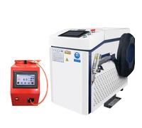 1500W saldatore laser di fibra Mchine 4 in 1 saldatore manuale della saldatura laser di fibra di pulizia taglio saldatrice BWT sorgente con alimentatore automatico del filo per tutti i metalli