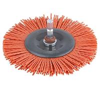 1502000 spazzola a disco 100 mm fissaggio: 1/4", filo esagonale - WOLFCRAFT