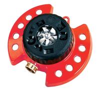 15021 ColorStorm Aspersor de torreta de 9 patrones con base met lica resistente, rojo