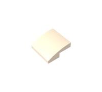 15068 Mattone Curvo Arcuato Pendio Curvo 2x2x2/3 50 Pezzi GDS-659 compatibile con Lego Mattoncini da Costruzione Colore:Bianco (giallastro)