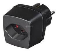 1508480 adattatore e invertitore Interno Nero, Adattatore presa Nero, Interno, Universale, AC1-to-AC2, Nero, 10 A