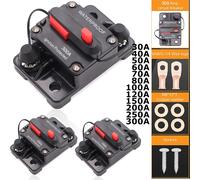 150A 200A 250A 300A Fusibile interruttore reset 30A 40A 50A 60A 70A 80A 100A 120A AMP Interruttore automatico per auto barca impermeabile