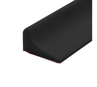 150cm Barriera d'acqua per doccia Autoadesivo per porta della doccia senza cornice, in silicone, per pavimento della doccia, per bagno e cucina (Nero)