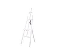 150cm Pinewood White Easel, A-Frame Floor Easel Stand with Non-Slip Feet，Professional Art Easel for Artists & Beginners, Height Adjustment