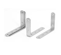 150mm acciaio inox lunga 90 Grado L'angolo a forma staffa supporto rinforzo 4pz.