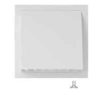 Ø 150mm Bianca Griglia di Ventilazione con Valvola Antiritorno - Griglie D'Aerazione con Protezione Antivento