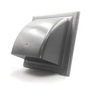 150mm Grafite Esterno Cappuccio Muro Aeratore Griglia Con Valvola di Non Ritorno