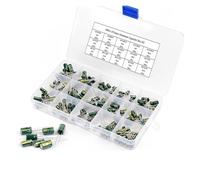 150Pcs/Box Capacitor Kit 15Values 10-50V Aluminum Electrolytic Capacitors Assorted Kit Repair DIY High Frequency Low MQXFCZUX