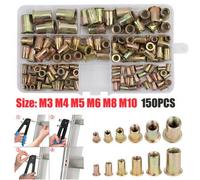 150PCS Dado Rivetto Inserto Filettato Kit Attrezzi Rivettatrice Rivettatrice Man