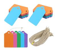 150PCS Etichette Carta Kraft,Etichette Regalo,7x4CM Etichetta Kraft con 150Pcs di Spago di Iuta per Regali di Compleanno,Matrimoni e fai da te