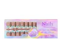 150PCS French Nail Tips Primer per punte e base preapplicati Unghie adesive Break-Soft il fai-da-te di art Nessun necessario Estensioni unghiali durature simili a quelle del salone