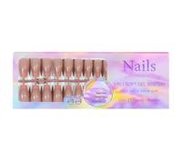 150PCS French Nail Tips Unghie applicabili con Primer per punta e Base Coat preapplicati Puntenature Break-Soft il fai-da-te di art Nessun necessario Aderenza duratura