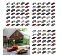 150Pcs HO Gauge Model Mini Car Toy 1:87 Parking Architecture Scenery Decor