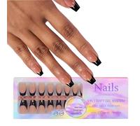 150Pcs Press On Nails Gel False Nail Tips 3 in 1 Pre-Colorate Unghie Francesi Unghie Finte 14 Misure Per Estensioni Unghie X Coat Tips 3 In 1 Kit Sistema Gel