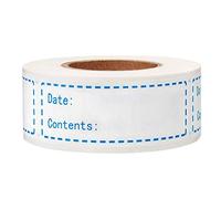 150pcs / roll cibo congelatore Etichette adesivi 1x3 pollici autoadesivo bagagli Frigorifero alimentari Data etichette Easy Clean nessun residuo(Blue)