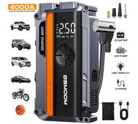150PSI Pompa d'aria Batteria per auto Booster di emergenza 4000A Avviamento di emergenza per auto Avviatore di emergenza portatile Avviatore di emergenza per auto