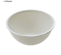 150pz Ciotola polpa di cellulosa Leone Ø 15,5cm biodegradabile compostabil 500ml