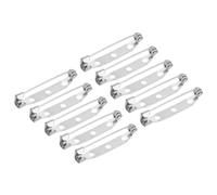 150pz Sicurezza Barra Spille 35mm Fibbia Spilla Pin Posteriore Argento Tono