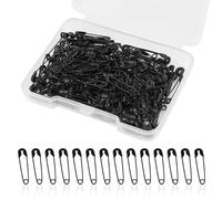150Pz Spille Da Balia Piccole,19mm,Mini Spilla Di Sicurezza,Spilli Da Sarta,Pins Gioiello,Spille Balia Piccole Per Vestiti,Cucito,Fai Da Te,Gioielli (Nero)