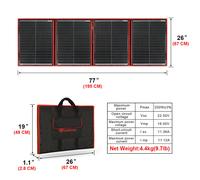 150W/200W/300W Pannello Solare 12V Pieghevole Portatile Mono Spedizione Gratuita