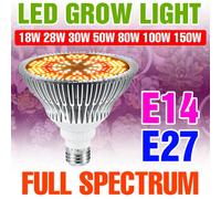 150W E27 LED Pianta Coltiva La Lampadina Spettro Completo E14 Piantine di Ortaggi Fioritura Frutta Coltivazione Lampada da Coltivazione Idroponica