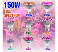 150W LED E27 Pianta Coltiva La Lampadina AC 220V E14 Spettro Completo Fiore Interno in Vaso Lampada per Coltivazione Succulente 110V Illuminazione di Riempimento
