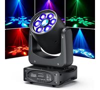150W Teste mobili LED 6 Bee Eye Luci Discoteca Prisma Effetto Luce Illuminazione Palcoscenico RGBW Stroboscopica con 8 Gobos per Feste Bar Club Matrimoni Chiesa Live Band