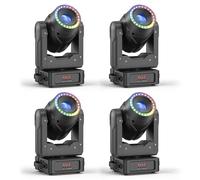 150W Teste Mobili Luce da Palcoscenico, RGBW LED Gobo dmx512 Spot Zoom Luci da Festa con 13°-15° Effetto di Focus 7 Modelli 7 Colori 3 Prismi Adatto per Palcoscenico Discoteca DJ Bar Natale 4PCS