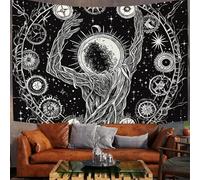 150X130Cm Arazzo Halloween Arazzo Da Parete Cielo Notturno Costellazioni Telo Da Parete Albero Halloween, Grigio Scuro Arte Muraria Arazzi Per Soggiorno Camera Da Letto Dormitorio Decorazione
