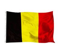 150x90cm Bandiera del Belgio, Bandiera Belga con 2 Occhielli in Metallo, Bandiera Belgio in Colori Vivaci, Bandiera Nazionale Belga per la Decorazione di Eventi Sportivi, Feste, Sfilate