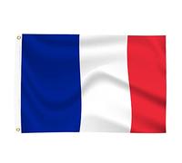 150x90cm Bandiera Della Francia, Bandiera Francese con 2 Occhielli in Metallo, Bandiera Francia in Colori Vivaci, Bandiera Nazionale Francese per la Decorazione di Eventi Sportivi, Feste, Sfilate
