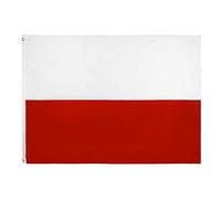 150x90cm Bandiera della Polonia, Bandiera Polonia con 2 Occhielli in Metallo, Bandiera Polacca in Colori Vivaci, Bandiera Nazionale Polacca per la Decorazione di Eventi Sportivi, Feste, Sfilate