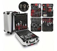 151/46 pezzi Set di attrezzi meccanici completo - Bussole profonde e standard da 1/4", 3/8", 1/2", Set di chiavi a cricchetto, Bussole in S2 e CR-V, Kit per riparazione auto e meccanica domestica, inc