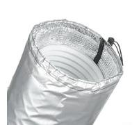 151 x 27 cm Silver Portable Heat Resistant Waterproof Insulated Hose Sleeve Easy Assembly