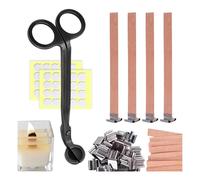 151PCS Candela Creazione Set IN Legno Stoppini Con Metallo Base per
