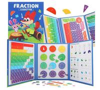 152 pezzi Puzzle magnetici gioco matematica magnetic book frazioni, puzzle magnetico con magnetic tiles e magneti book,Montessori per scuola primaria,giochi didattici con piastrelle magnetiche bambini