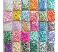 15200 pezzi Kit di perline di vetro colorate vivaci, perline decorative da 1,8 mm - Perfette per braccialetti dell'amicizia estivi fai-da-te, collane, orecchini e artigianato, 30 colori, forniture per