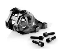 15284 Mozzo manubrio bici MJ Cycle Downhill per forcelle a doppia piastra Nero